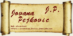 Jovana Pejković vizit kartica